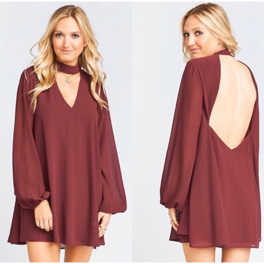 Show Me Your Mumu‎ Josephine Bell Dress Wine swing dress small